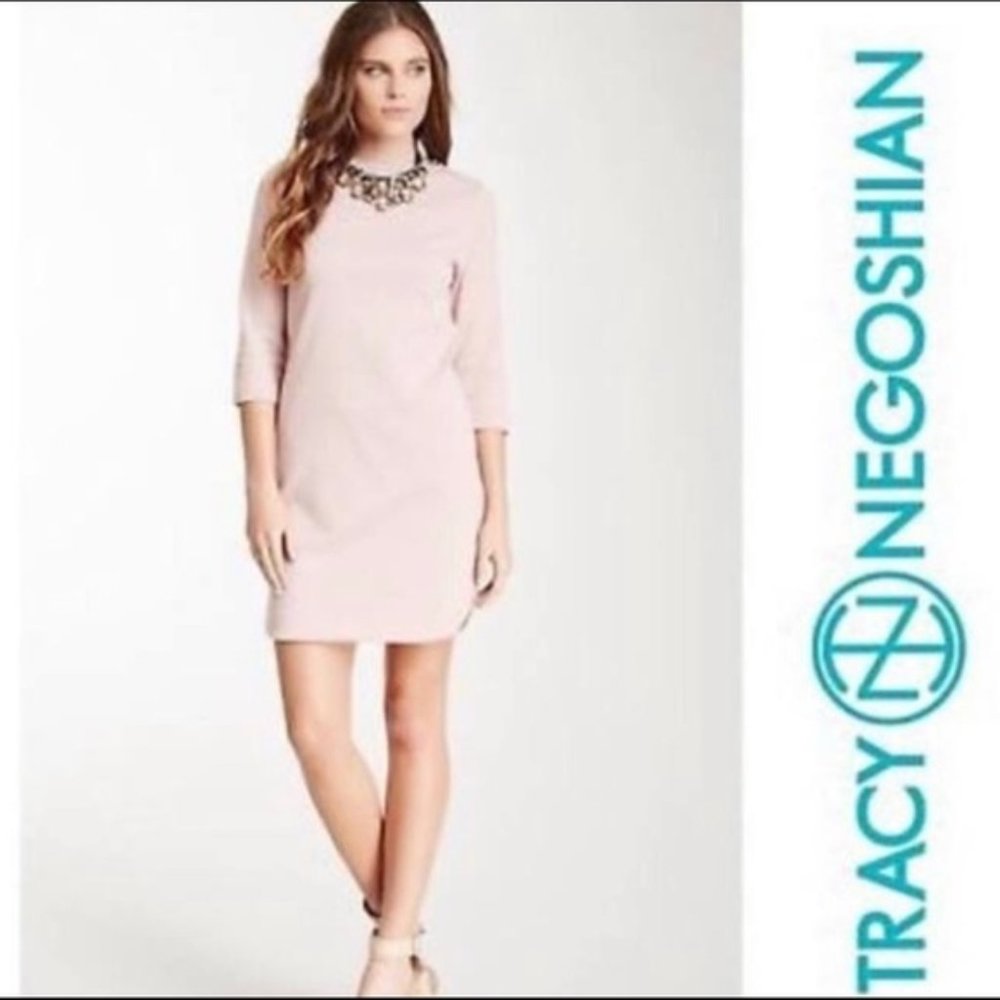 Jada Shift dress by Ellen Negoshian in Blush with Necklace NWT - XS